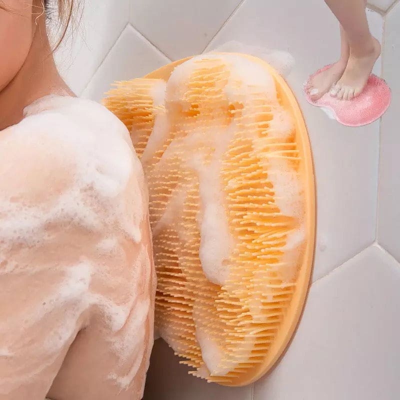 Silicone Bath Mat, Shower Cushion Brush Foot Massage Mat Scrub Back Bath Brush, Anti-Slip Scrub Pad, Anti-slip Mat Scrubber, Rubbing Back Artifact Massage Bathtub Sucker Silicone Bath Mat, Shower Cushion Brush Foot Massage Mat Scrub Back Bath Brush, Anti-Slip Scrub Pad, Anti-slip Mat Scrubber, Rubbing Back Artifact Massage Bathtub Sucker
